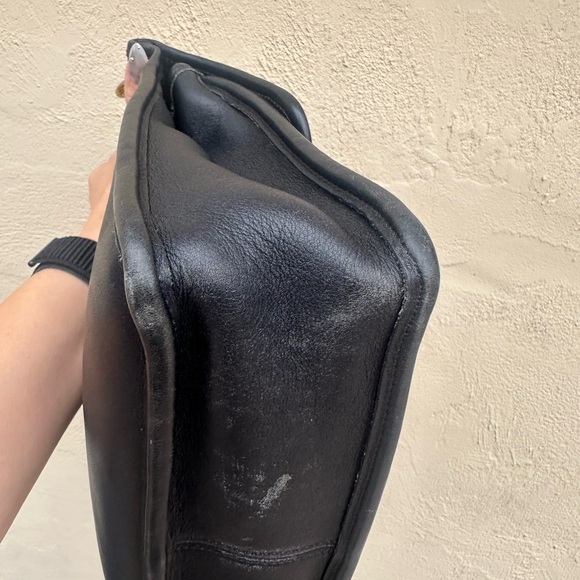 🐜Vintage Coach Willis Black Leather Bag 9927 🐜 - Picture 5 of 12